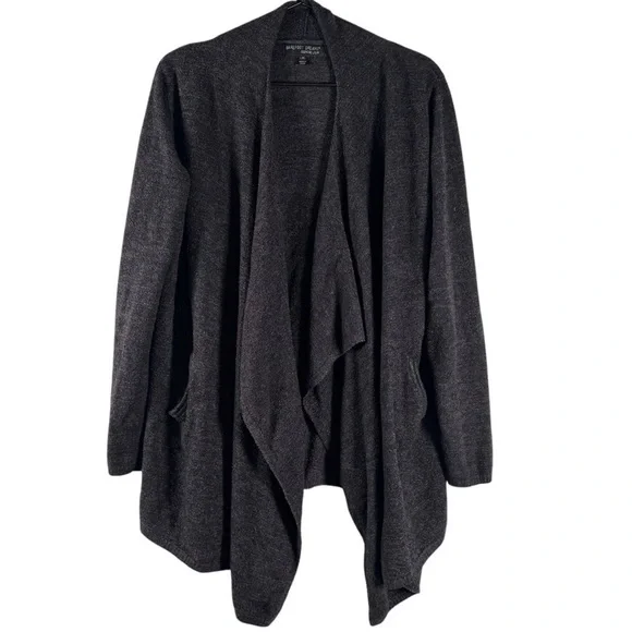 Barefoot Dreams women’s black grey size M/L cozy chic light island cardigan - Picture 1 of 9